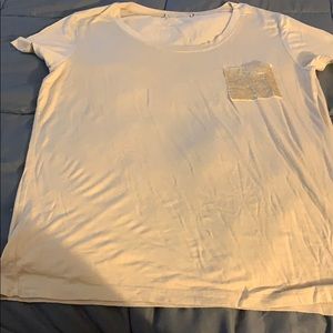 Sequined pocket tee shirt